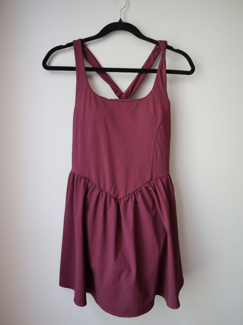 Halara Dress / Skort in Plum (with shorts and pocket!) Athleisure Workout Tennis